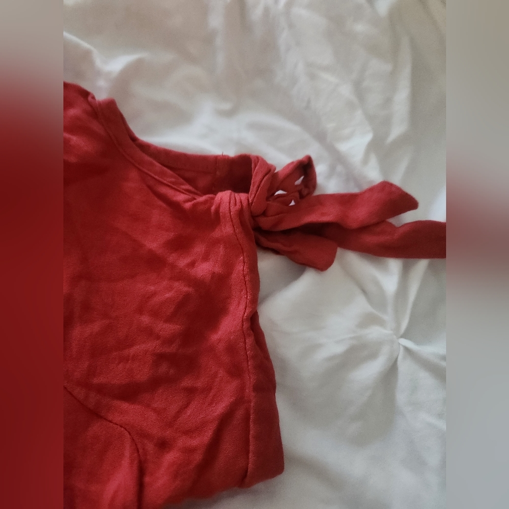 Vintage Rusty Red Bohemian Button Down Shirt - image 5